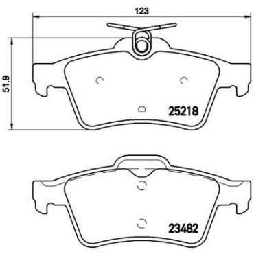 Комплект тормозных колодок из 4 шт. дисков BREMBO p61110