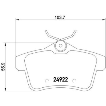 Комплект тормозных колодок из 4 шт. дисков BREMBO p61114