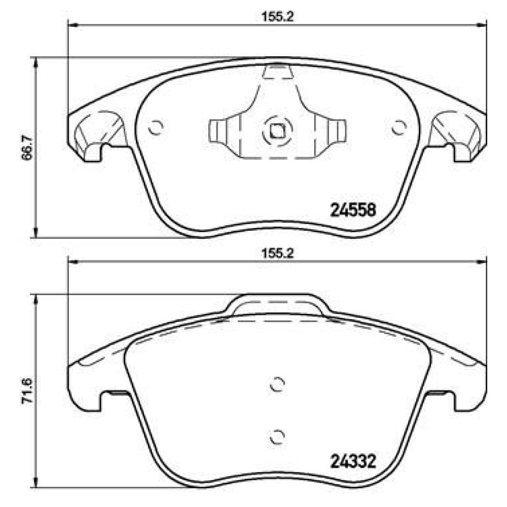 Комплект тормозных колодок из 4 шт. дисков BREMBO p61117