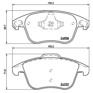 Комплект тормозных колодок из 4 шт. дисков BREMBO p61117