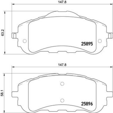 Комплект тормозных колодок из 4 шт. дисков BREMBO p61120