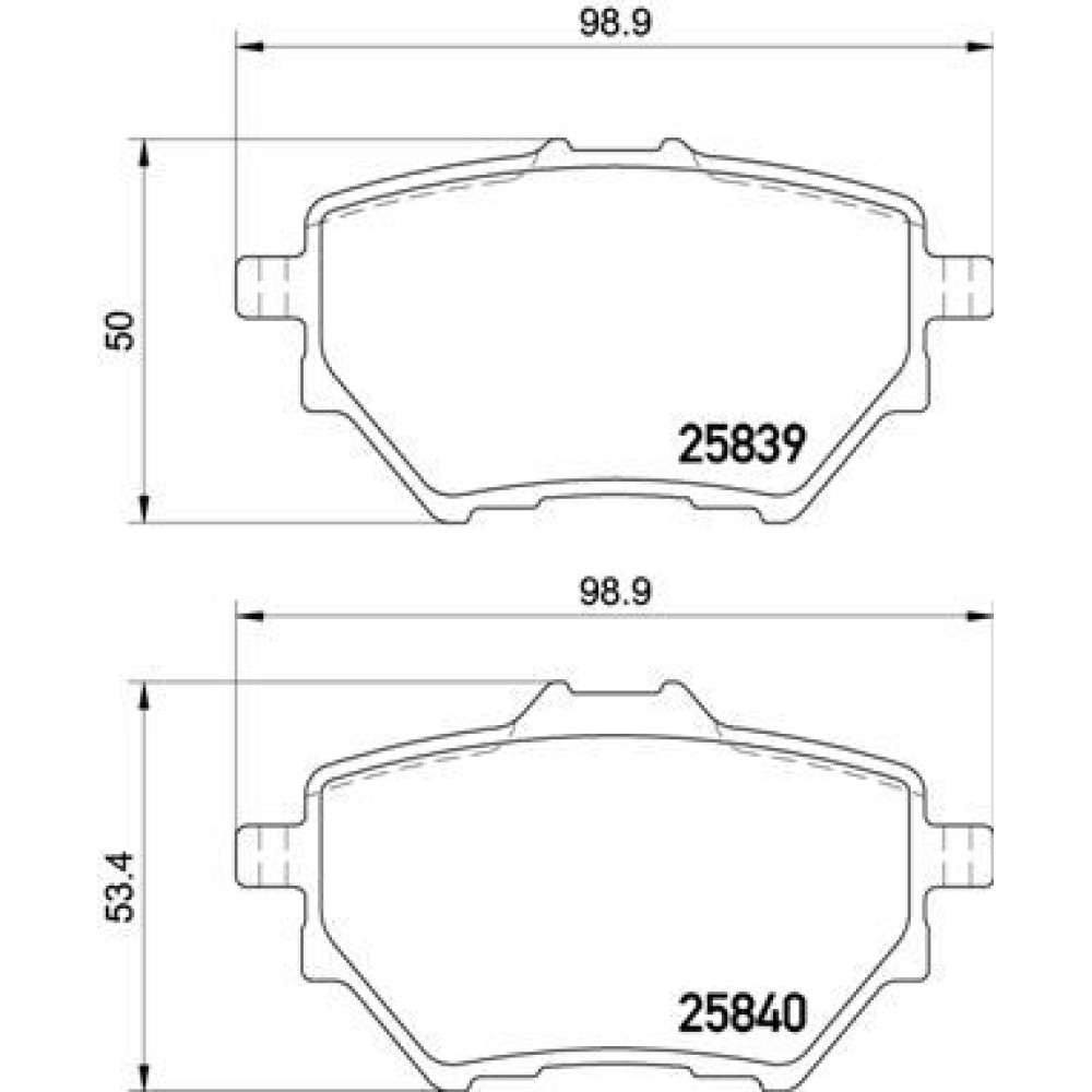 Комплект тормозных колодок из 4 шт. дисков BREMBO p61122