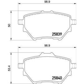 Комплект тормозных колодок из 4 шт. дисков BREMBO p61122