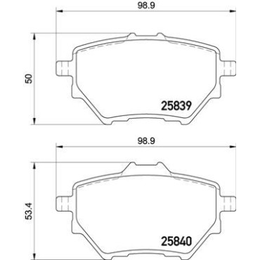 Комплект тормозных колодок из 4 шт. дисков BREMBO p61122