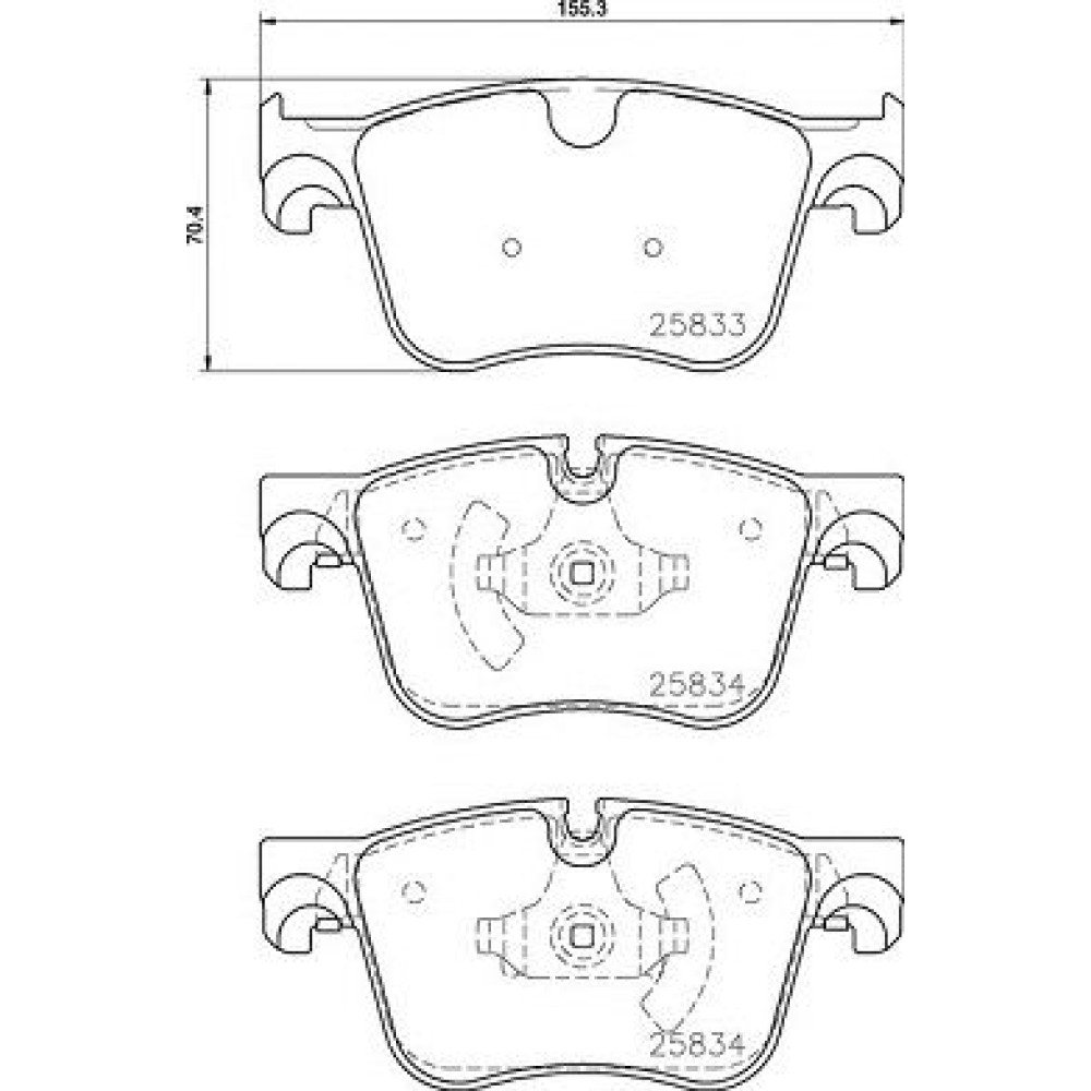 Тормозные колодки передние BREMBO p61127
