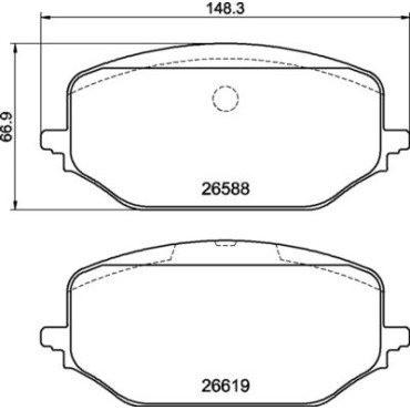 Комплект тормозных колодок из 4 шт. дисков BREMBO p61142