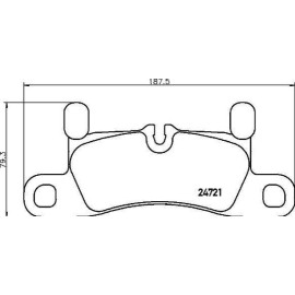 Комплект тормозных колодок из 4 шт. дисков BREMBO p65030