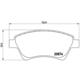 Комплект гальмівних колодок з 4 шт. дисків BREMBO p68034
