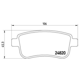 Гальмівні колодки задні BREMBO p68041