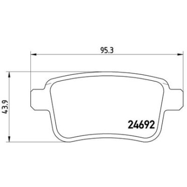 Комплект тормозных колодок из 4 шт. дисков BREMBO p68043