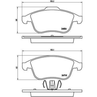 Тормозные колодки передние BREMBO p68047