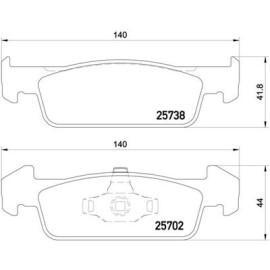 Комплект гальмівних колодок з 4 шт. дисків BREMBO p68060