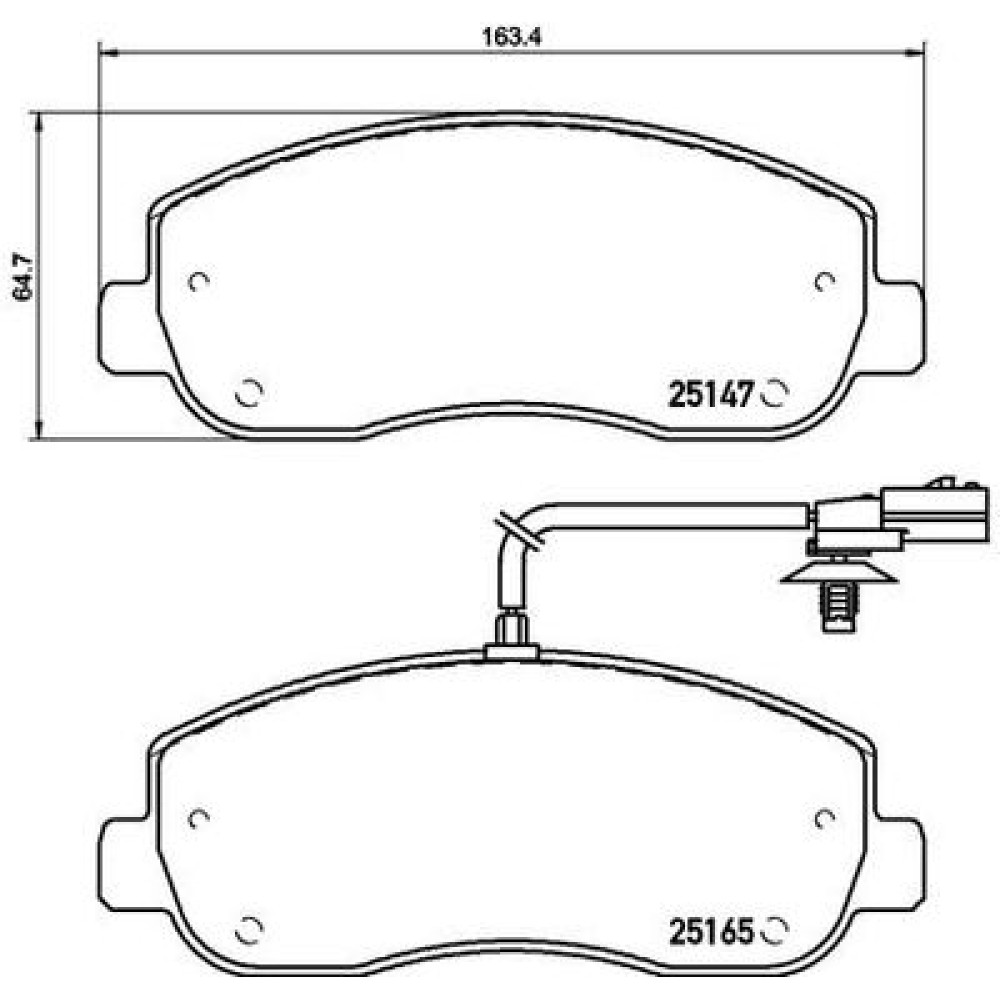 Тормозные колодки передние BREMBO p68062