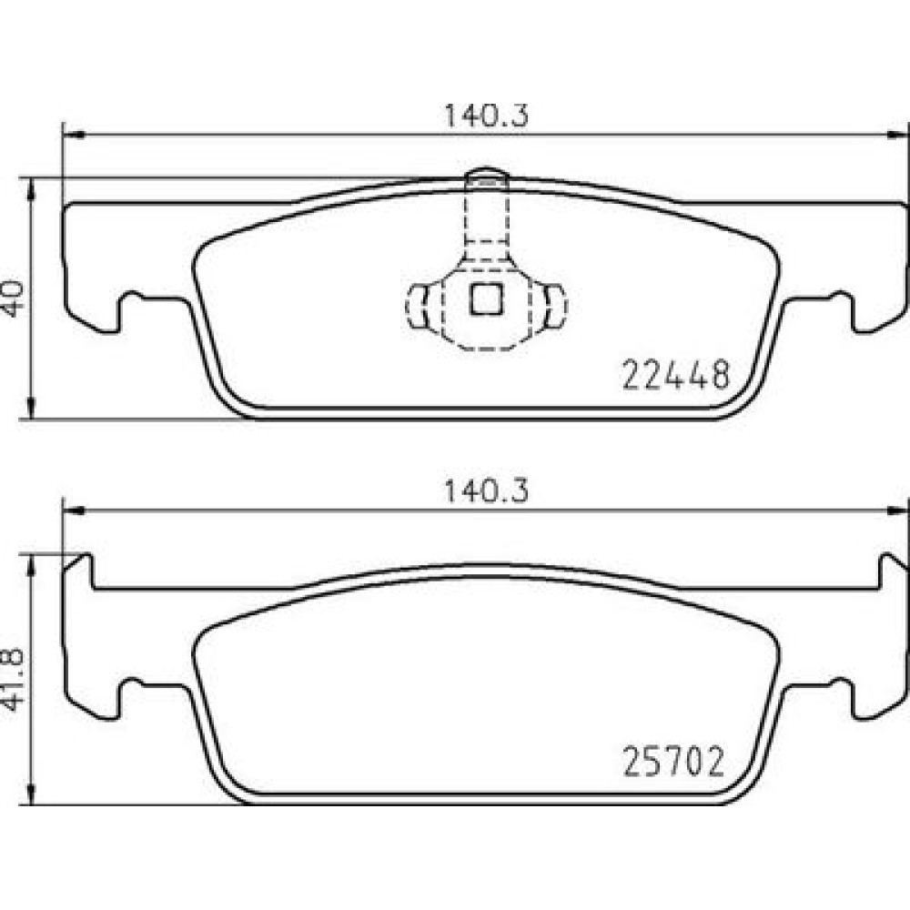 Комплект гальмівних колодок з 4 шт. дисків BREMBO p68069