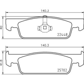 Комплект гальмівних колодок з 4 шт. дисків BREMBO p68069