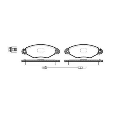 Тормозные колодки передние с датчиком WOKING p743301