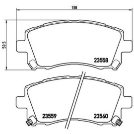 Комплект гальмівних колодок з 4 шт. дисків BREMBO p78010