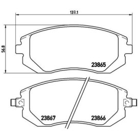 Комплект тормозных колодок из 4 шт. дисков BREMBO p78013
