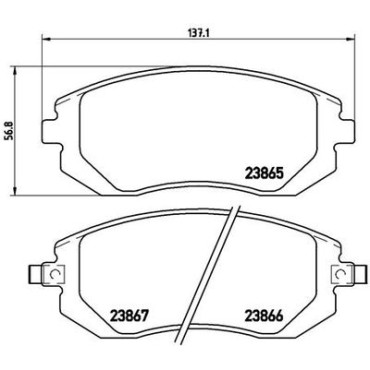 Комплект тормозных колодок из 4 шт. дисков BREMBO p78013
