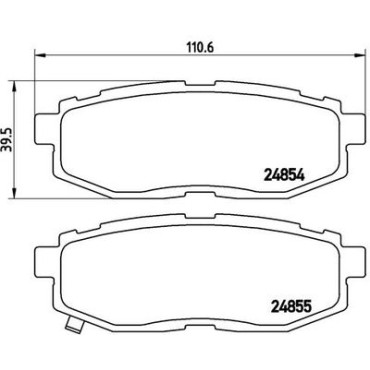 Комплект тормозных колодок из 4 шт. дисков BREMBO p78018