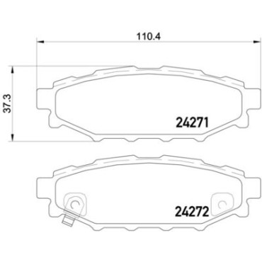 Тормозные колодки задние BREMBO p78020