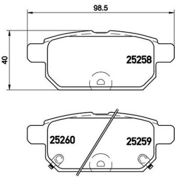 Гальмівні колодки задні BREMBO p79029