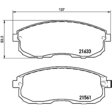 Комплект тормозных колодок из 4 шт. дисков BREMBO p79030