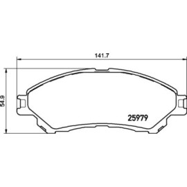 Гальмівні колодки передні BREMBO p79032