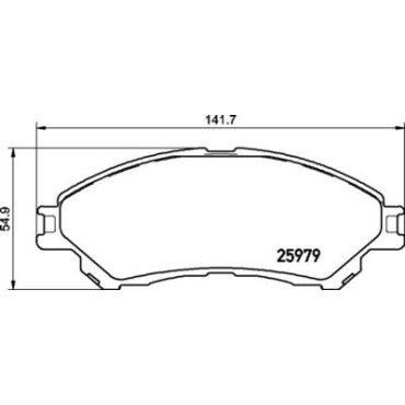 Гальмівні колодки передні BREMBO p79032