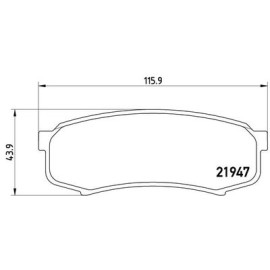 Комплект гальмівних колодок BREMBO p83024