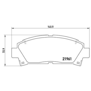 Комплект тормозных колодок из 4 шт. дисков BREMBO p83028