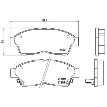 Комплект тормозных колодок из 4 шт. дисков BREMBO p83034