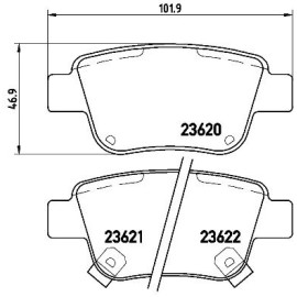 Комплект тормозных колодок из 4 шт. дисков BREMBO p83047