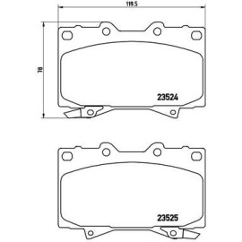 Комплект гальмівних колодок з 4 шт. дисків BREMBO p83048
