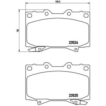 Комплект тормозных колодок из 4 шт. дисков BREMBO p83048
