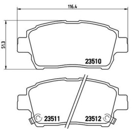 Тормозные колодки передние BREMBO p83051