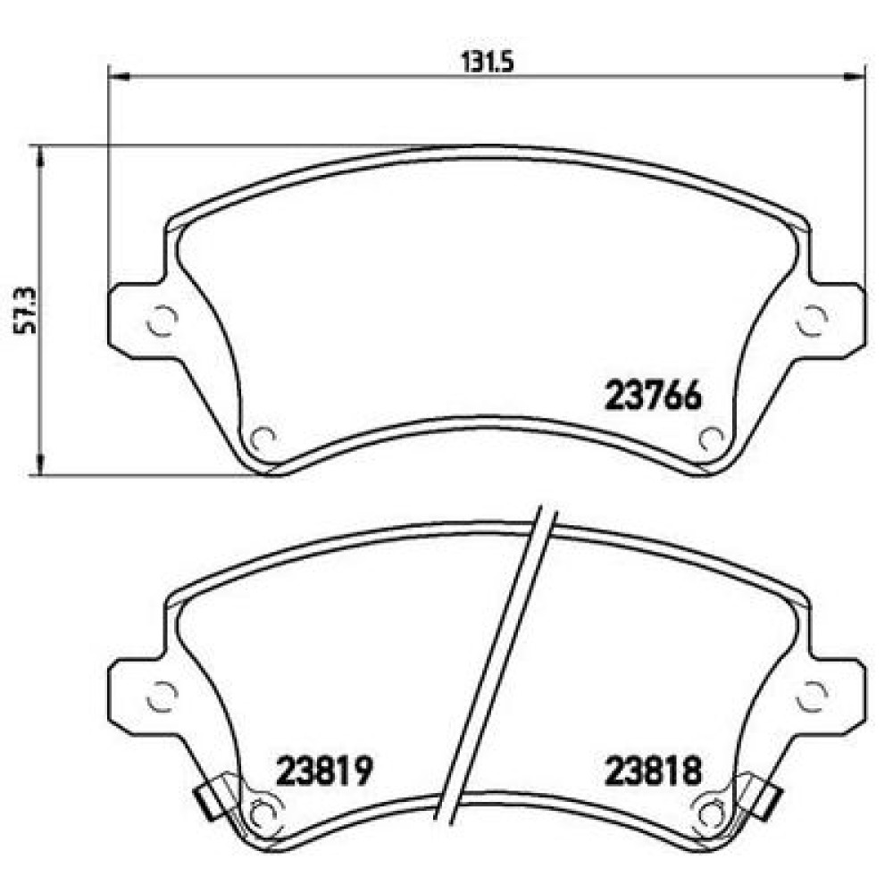 Комплект гальмівних колодок з 4 шт. дисків BREMBO p83064