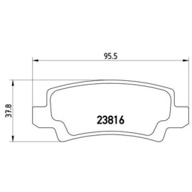 Комплект гальмівних колодок з 4 шт. дисків BREMBO p83065