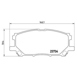 Комплект гальмівних колодок з 4 шт. дисків BREMBO p83067