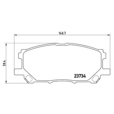 Комплект гальмівних колодок з 4 шт. дисків BREMBO p83067