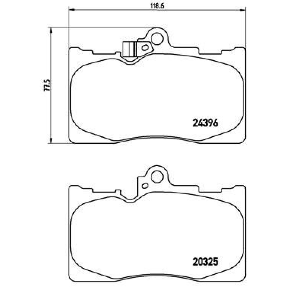 Комплект гальмівних колодок з 4 шт. дисків BREMBO p83072
