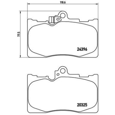 Комплект тормозных колодок из 4 шт. дисков BREMBO p83072