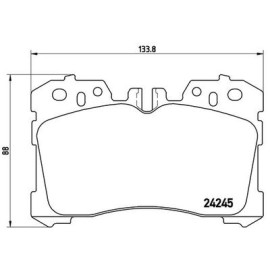 BREMBO p83075 Комплект тормозных колодок из 4 шт. дисков BREMBO p83075