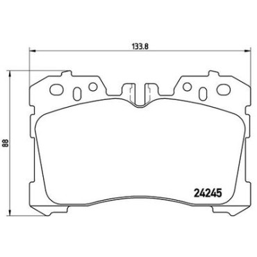 Комплект тормозных колодок из 4 шт. дисков BREMBO p83075