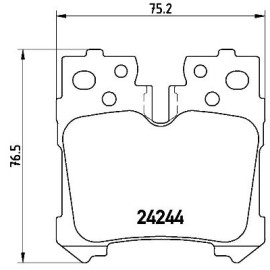 Комплект гальмівних колодок BREMBO p83076
