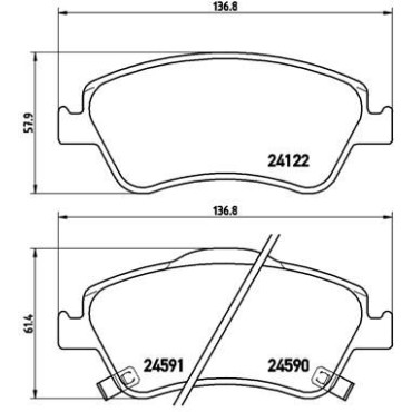Комплект тормозных колодок из 4 шт. дисков BREMBO p83079
