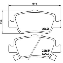 Гальмівні колодки задні BREMBO p83080