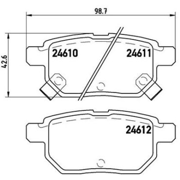 Комплект тормозных колодок из 4 шт. дисков BREMBO p83083