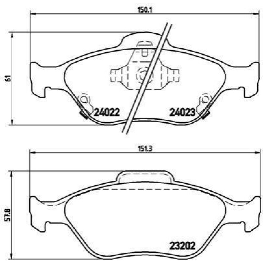 Комплект тормозных колодок из 4 шт. дисков BREMBO p83085
