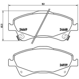 Комплект гальмівних колодок BREMBO p83109
